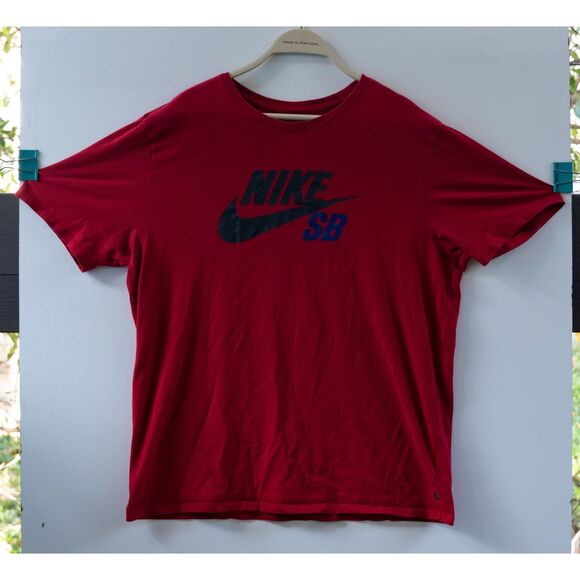Vintage Nike SB Skateboarding The Nike Tee Dri-Fit Red Swoosh T-Shirt Size XL - Picture 1 of 7